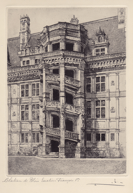 Chateau de Blois Escalier Francois by Leopold Robin