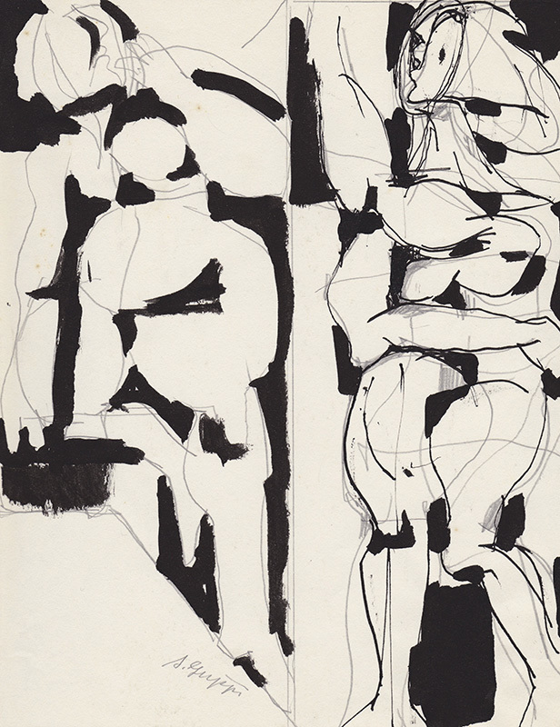 Untitled (abstracted figures) by Salvatore Grippi