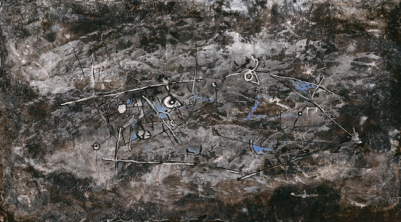 Untitled abstraction (petroglyphs) by Don Paulson