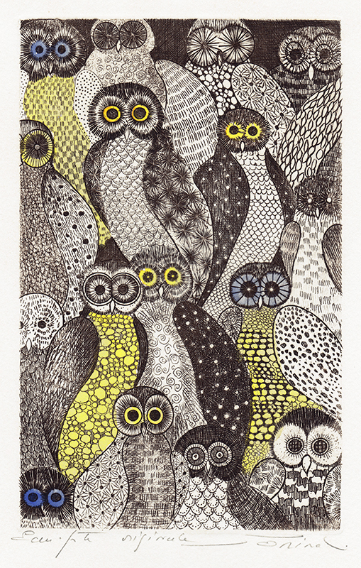 Untitled (owls) by Jean Pierre Orinel