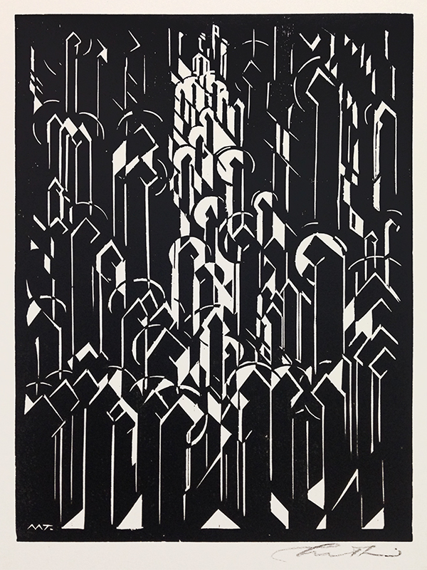 Der Dom - 10 woodcut portfolio by Max Thalmann