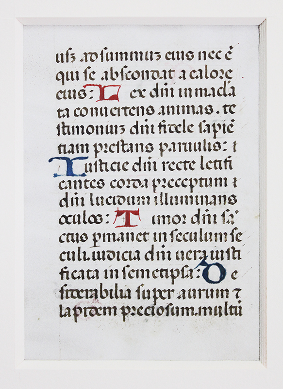 Leaf from The Book of Hours -- Medieval Devotional in Latin, Use of Rome by Anonymous