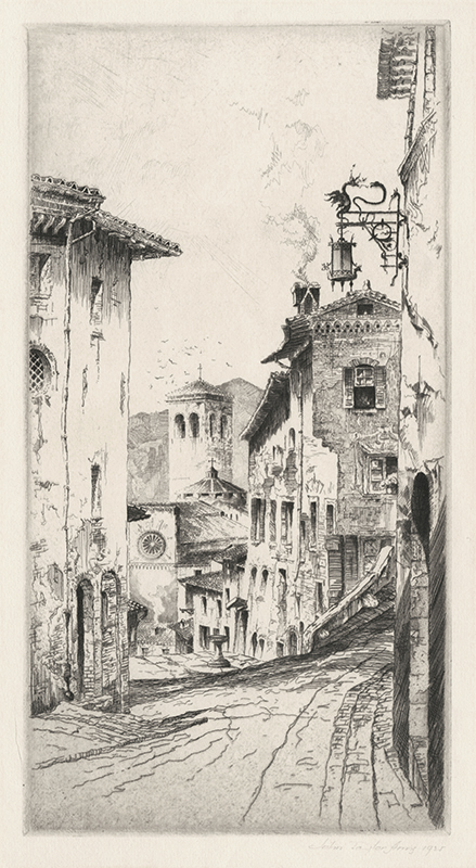 An Umbrian Street, aka Assisi, In the City of St. Francis, and An Assisi Street by John Taylor Arms