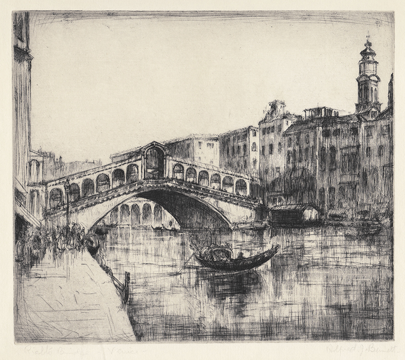 Rialto Bridge, Venice by Alfred J. Bennett