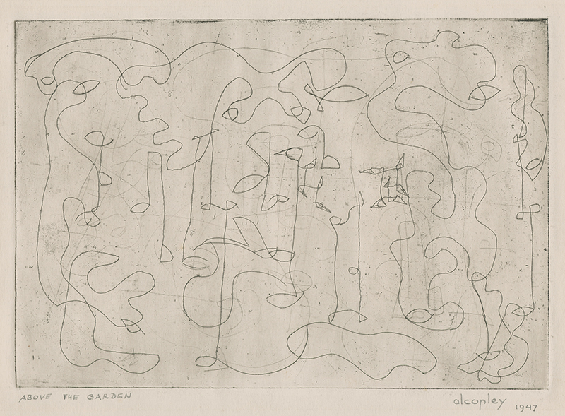 1962年 A. L. Copley 署名 抽象アート 1962年 A. L. Copley 署名 抽象アート