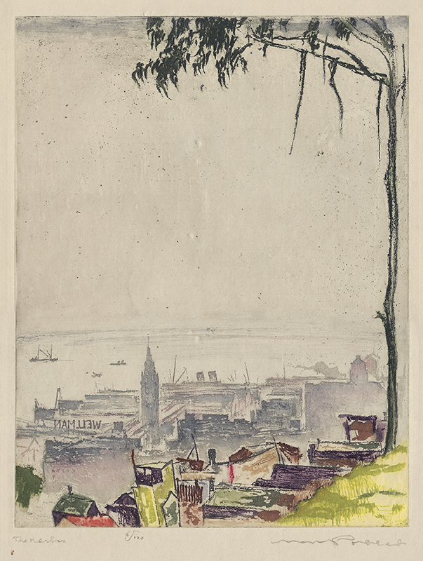 San Francisco, Triptych View from Telegraph Hill: The Harbor/ Business Center / Nob Hill by Max Pollak