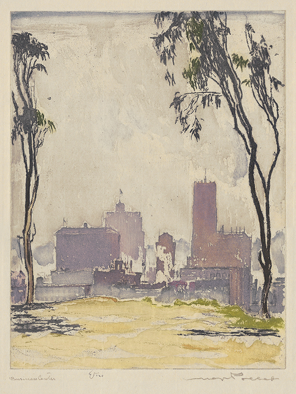 San Francisco, Triptych View from Telegraph Hill: The Harbor/ Business Center / Nob Hill by Max Pollak