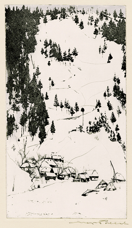 Karpathian Village by Max Pollak