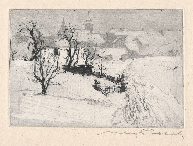 Winter No. 3, Miletin by Max Pollak