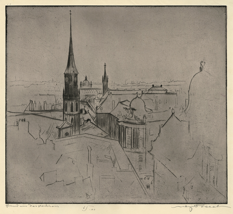 Rund vom der Hochhaus (Michaelskirche) by Max Pollak
