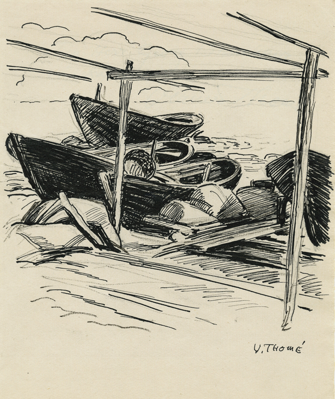 (beached boats) by Verner Thome