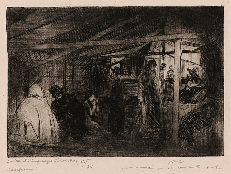 Im Flüchtlingslager Nikolsburg: Schlafraum (The Sleeping Room) by Max Pollak