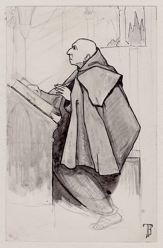 (monk at writing desk) by Thomas Borentzen