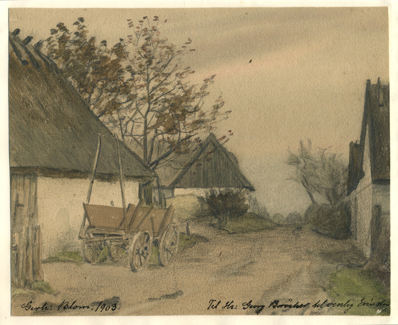 (rural landscape with wagon and cottages) by Gerhard Blom | Annex ...