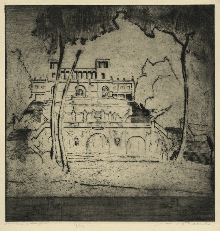 Sanssouci: 10 Radierung von Max Pollak (portfolio of 10 etchings) by Max Pollak