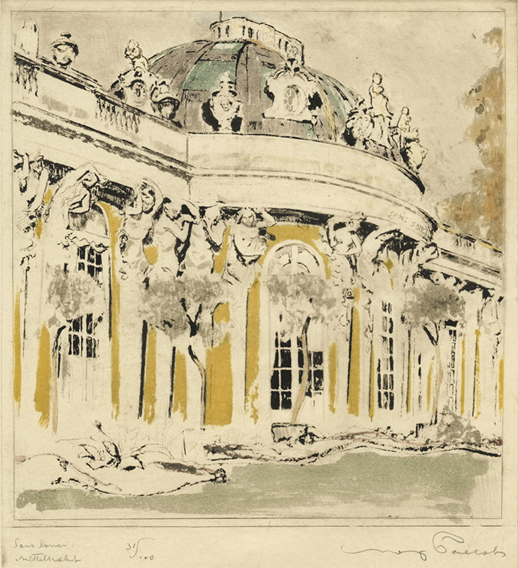 Sanssouci: 10 Radierung von Max Pollak (portfolio of 10 etchings) by Max Pollak