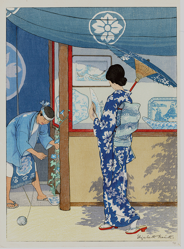 Blue & White, Kyoto by Elizabeth Keith