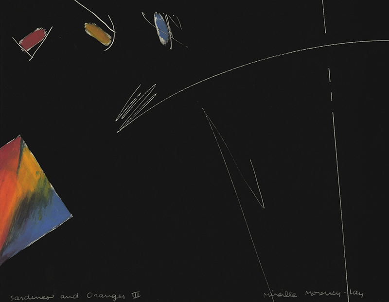 Sardines and Oranges - from the Voices and Visions Fort Mason Printmakers portfolio by Mireille Morency-Lay