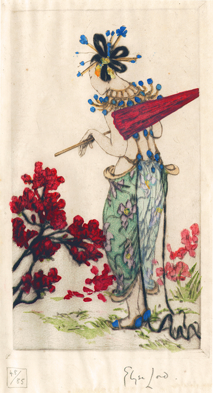 Geisha Girl (with parasol) by Elyse Ashe Lord