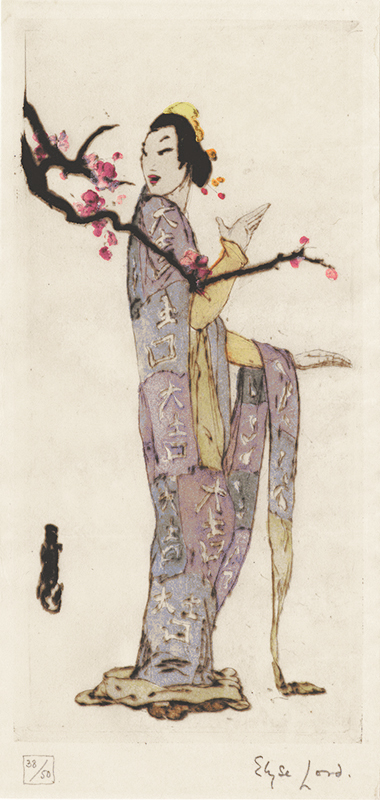 Geisha Girl (cherry blossoms) by Elyse Ashe Lord