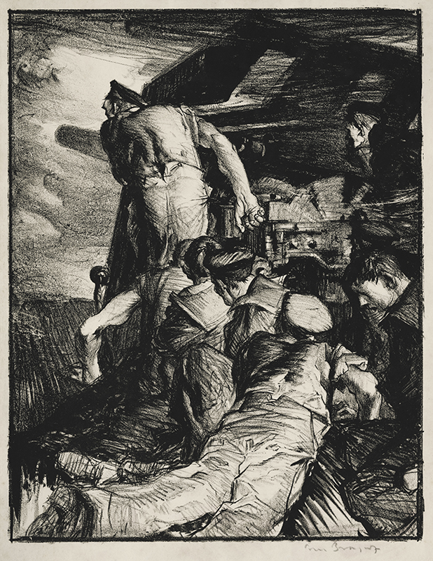 Making Sailors: The Gun - from The Great War: Britains Efforts and Ideals by Frank Brangwyn