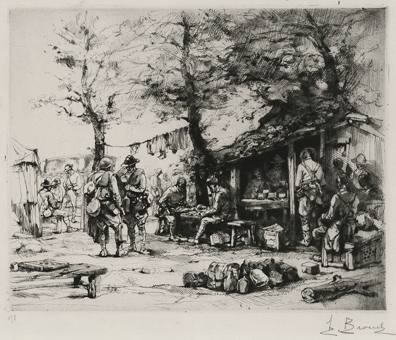 Camp Americain (American Canteen/An American Camp) by Auguste Brouet