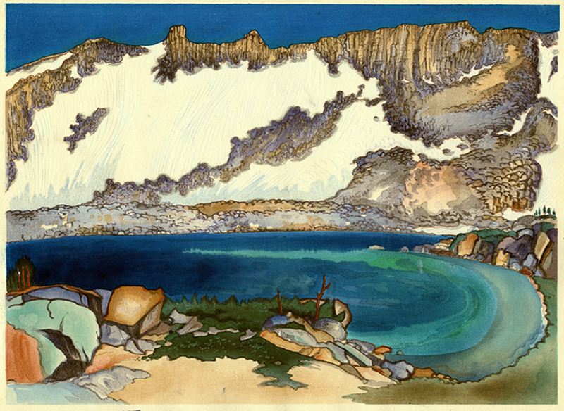 Lake Basin in the High Sierra  from World Landscape Series by Chiura Obata