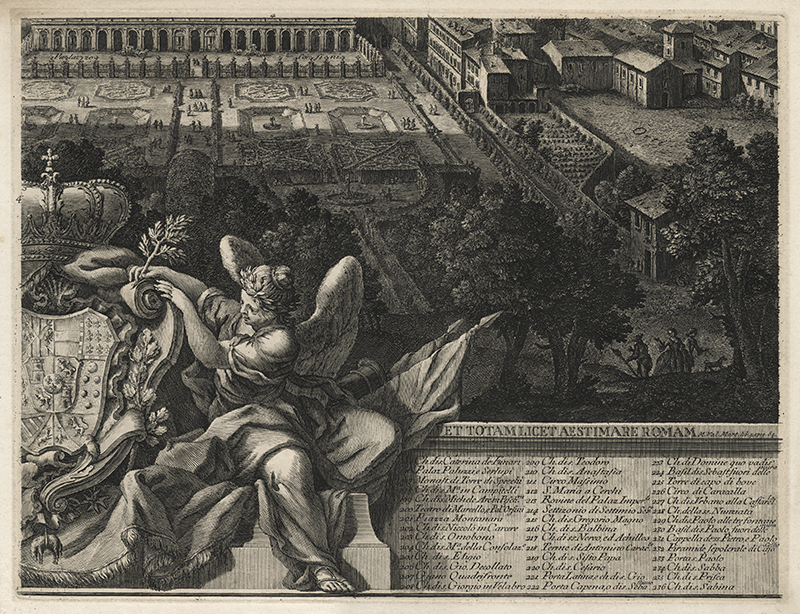 Prospetto DellAlma Città Di Roma (lower panel, fourth from the lower left) by Guiseppe Vasi