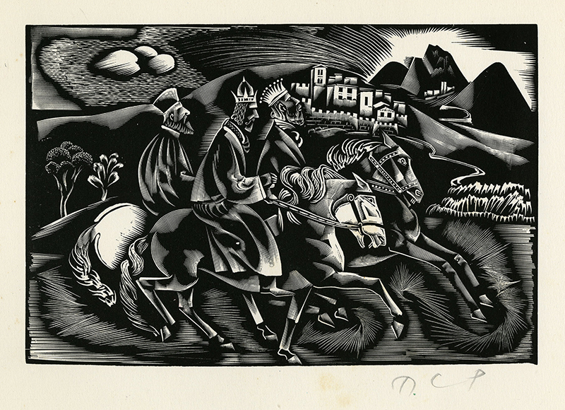 Three Kings, from 10 Original Woodcuts of the New Testament by Pal C. Molnar