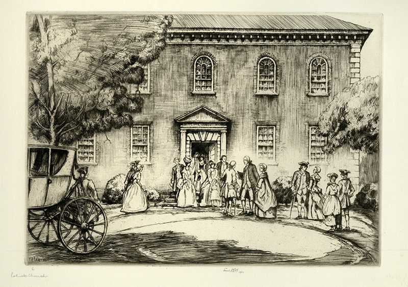 Washington at Pomick Church (from the Bicentennial Pageant of George Washington portfolio) by Ernest David Roth