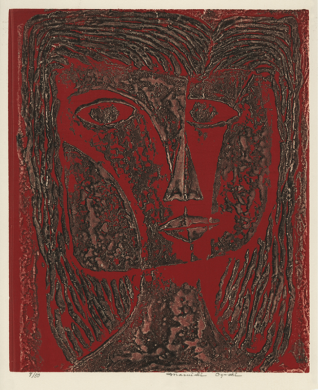 (Abstract portrait in red) by Masuichi Oguchi