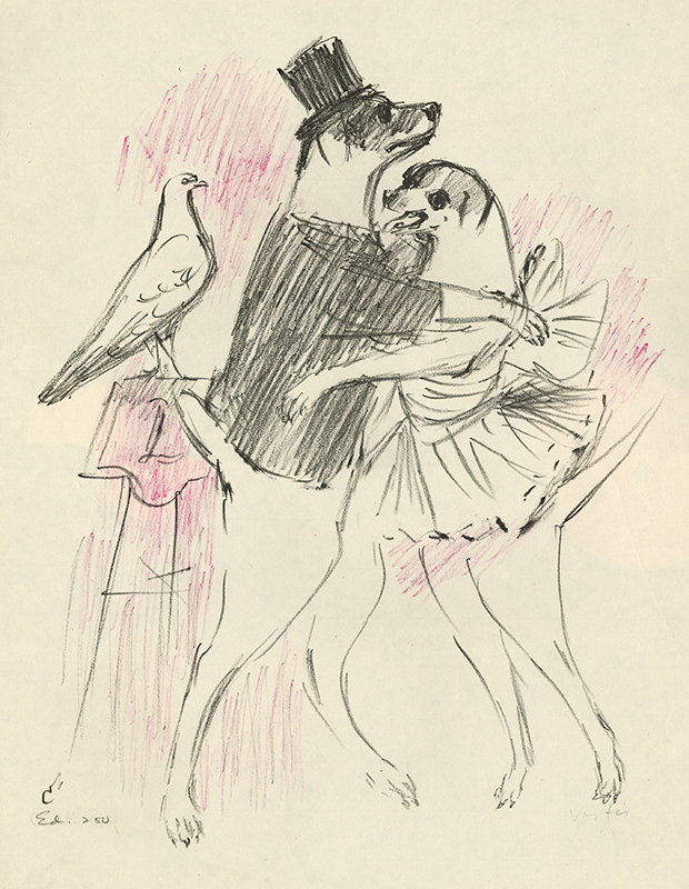 Dancing dogs from Le Cirque by Marcel Vertes