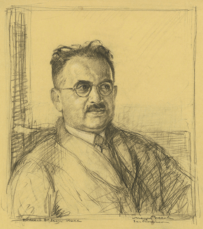 Portrait: Dr. Leon Kolb (preliminary sketch) by Max Pollak