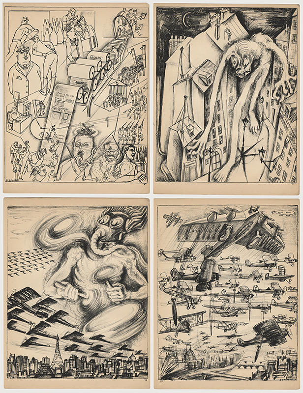 GAZ (GAS; or Gas Attack) a portfolio of 24 lithographs by Gyula Zilzer