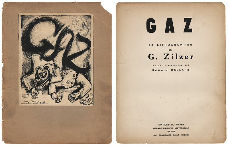 GAZ (GAS; or Gas Attack) a portfolio of 24 lithographs by Gyula Zilzer