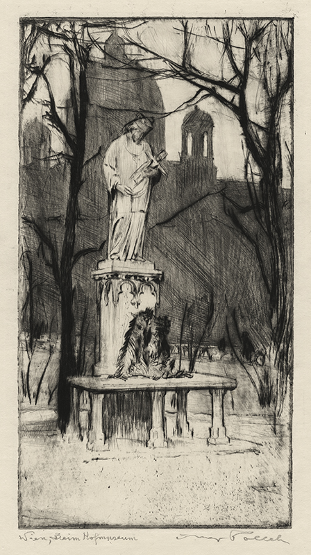 Wien, Beim Hofmuseum (Vienna, at the Hof Museum) by Max Pollak