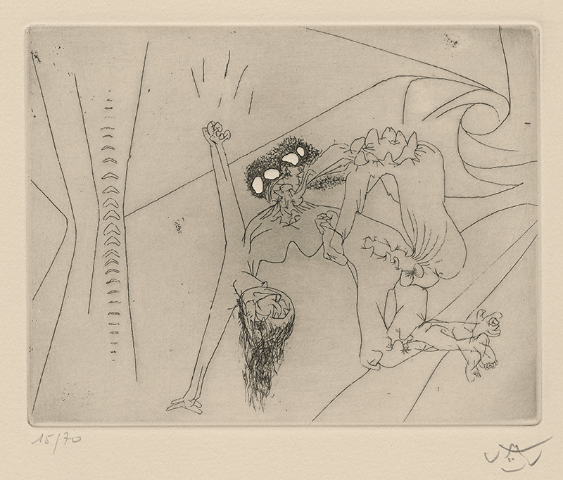 (Untitled) - from The New School Portfolio of 10 etchings by Roberto Sebastian Matta