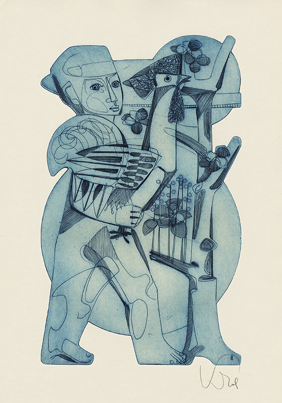 Matin - pl. II from Suite de XXIV Proverbs portfolio by Abram Krol