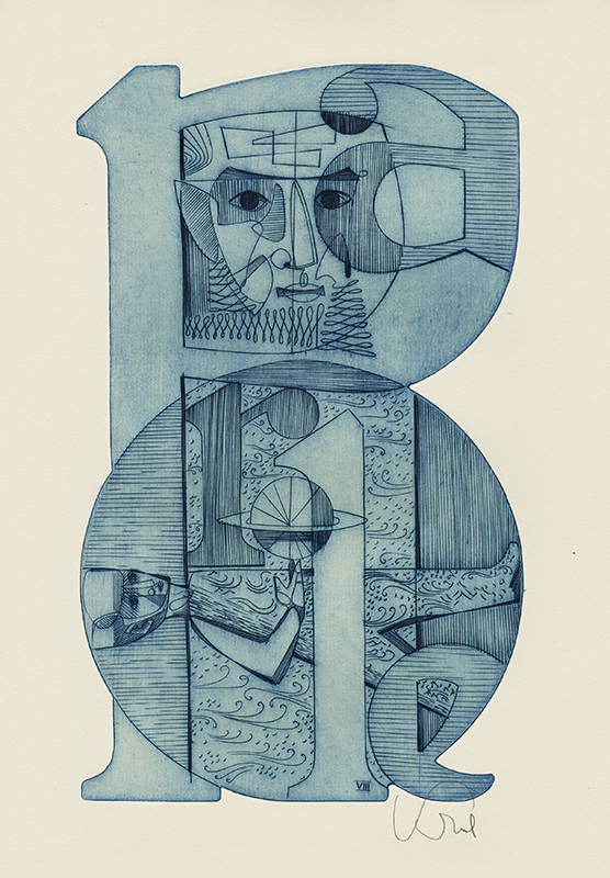 Parole - pl. VIII from Suite de XXIV Proverbs portfolio by Abram Krol