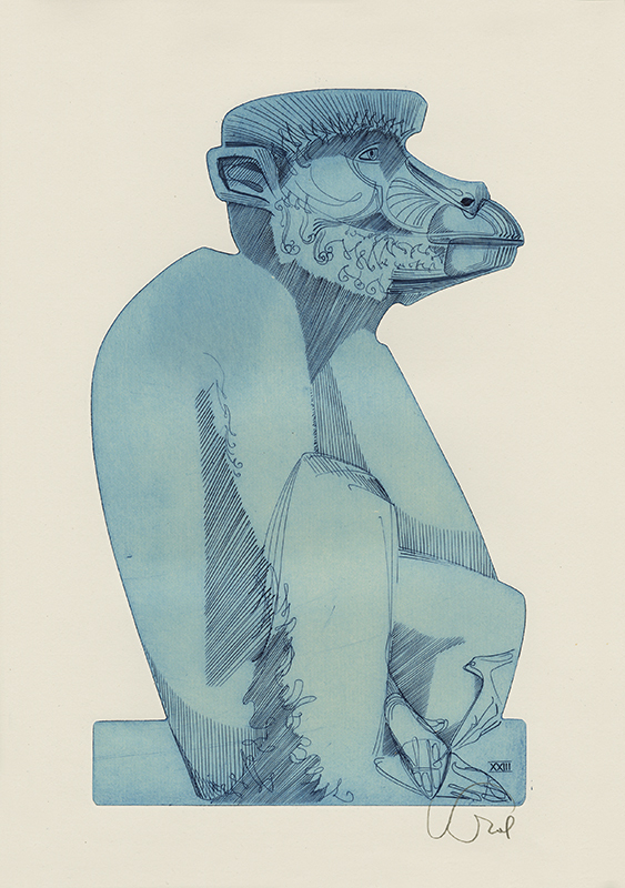 Le Singe - pl. XXIII from Suite de XXIV Proverbs portfolio by Abram Krol