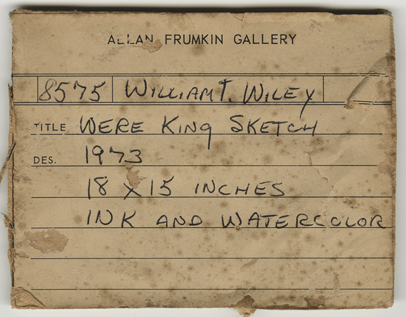 Were King Sketch by William T. Wiley