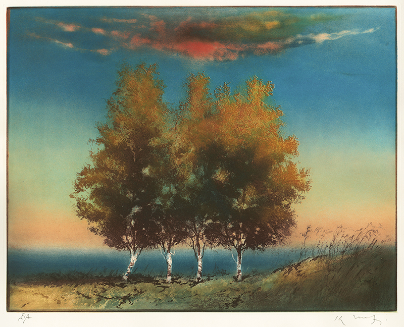 Automne (Four birch trees) by Kaiko Moti