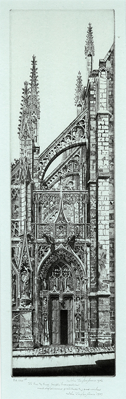 Louviers Lace a.k.a. Porte Du Baptême, Eglise Nortre Dame, Louviers by John Taylor Arms