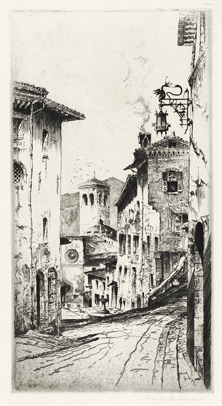 An Umbrian Street, a.k.a. Assisi, In the City of St. Francis by John Taylor Arms