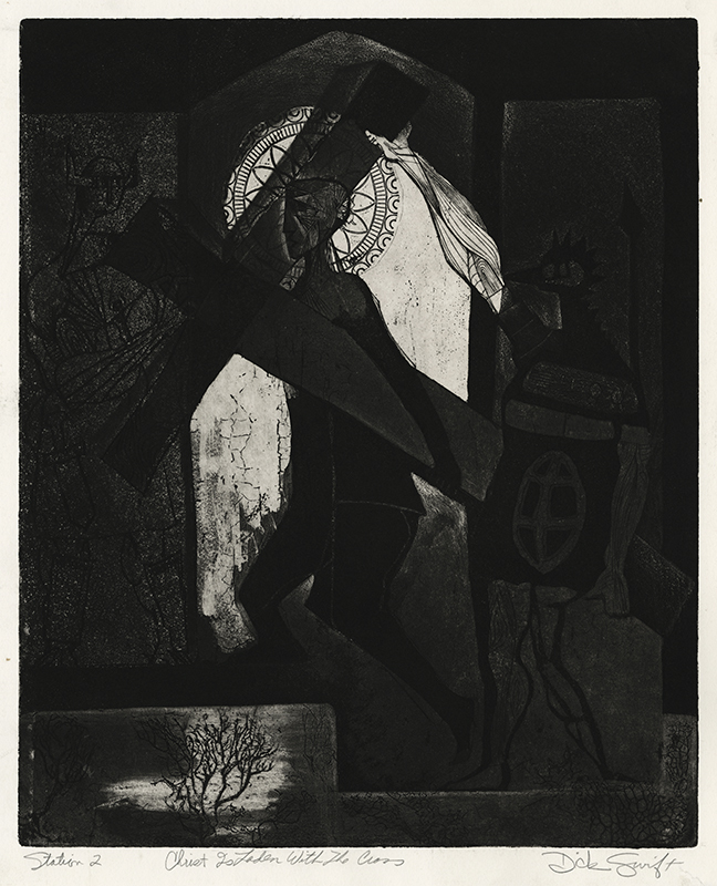 Stations of the Cross (suite of 14 etchings) by Dick Swift