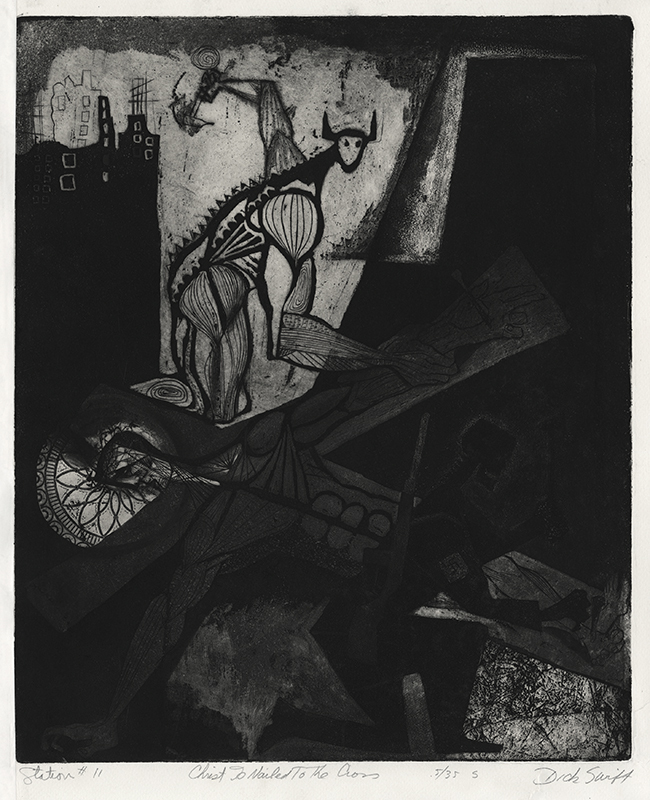 Stations of the Cross (suite of 14 etchings) by Dick Swift