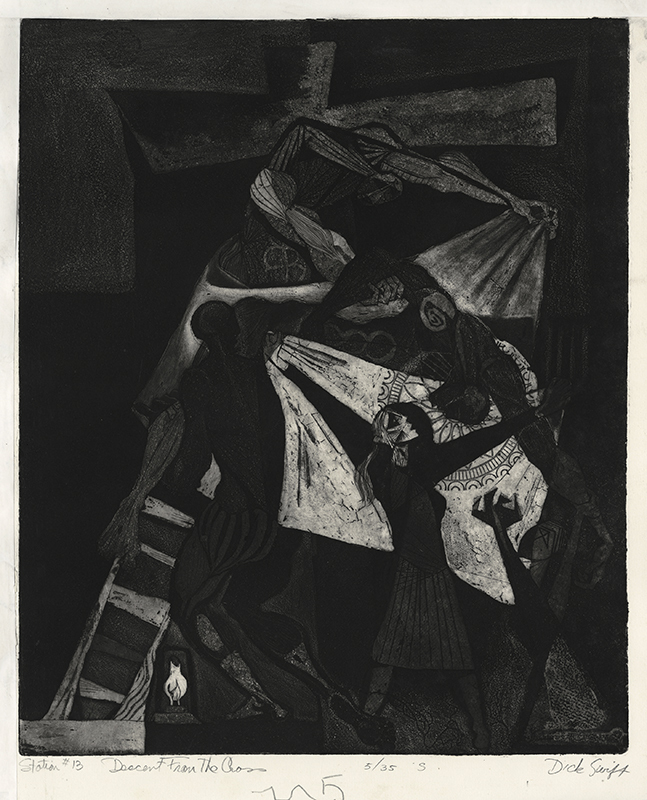 Stations of the Cross (suite of 14 etchings) by Dick Swift