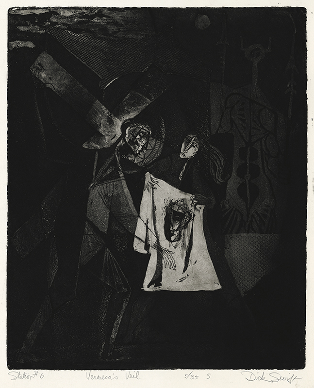 Stations of the Cross (suite of 14 etchings) by Dick Swift