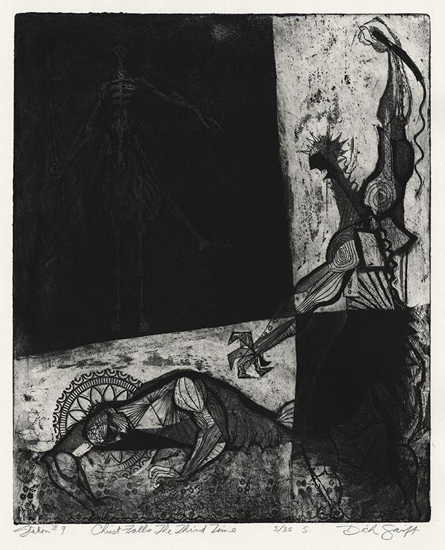 Stations of the Cross (suite of 14 etchings) by Dick Swift