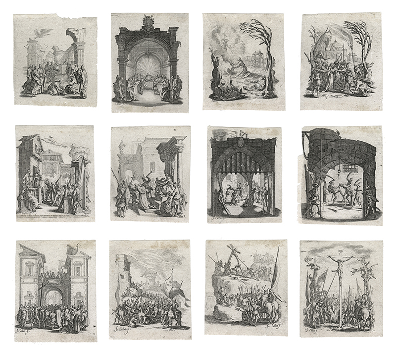 La Petite Passion (suite of 12 miniature etchings) by Jacques Callot